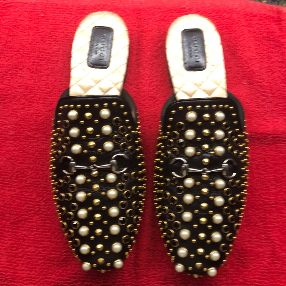 Gucci jeweled slide